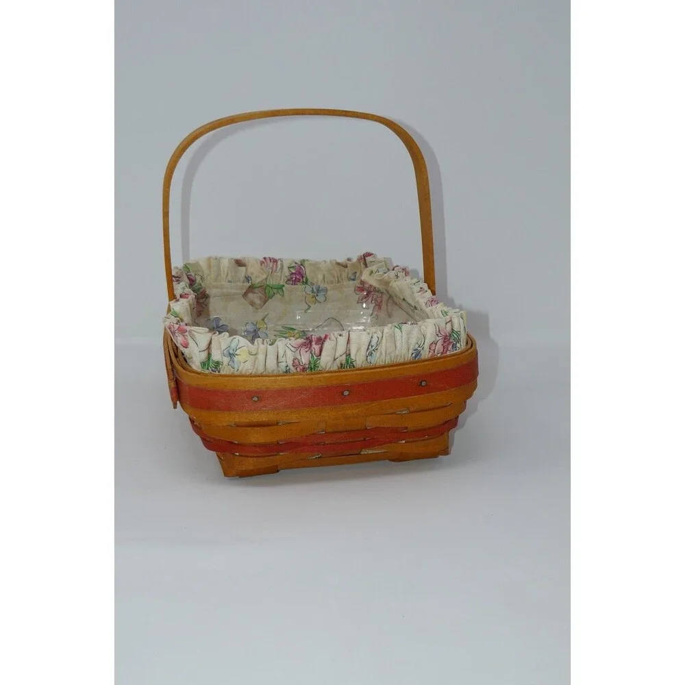Longaberger 2000 Mother's Day Early Blossoms Basket, Liner & Protector